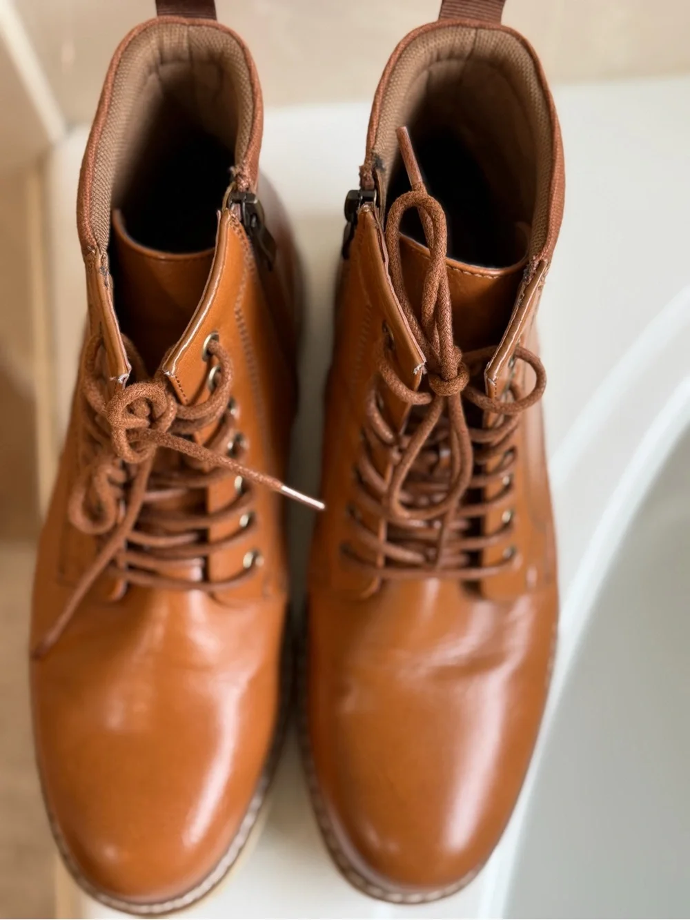 Steve Madden Men's Tan Lace-Up Chukka Boots size 10.5